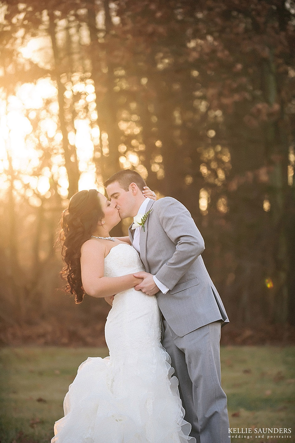 Beautiful wedding portraits on cold New Years Eve